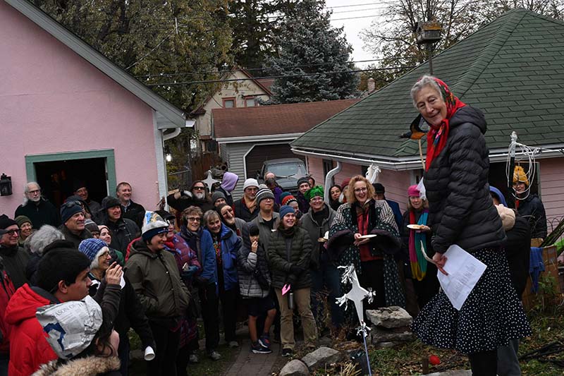 Sandy Spieler speaks at Puppet Nest Opening Sandy Spieler speaks at Puppet Nest Opening