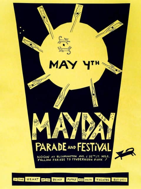 mayday 1986 poster by Sandy Spieler