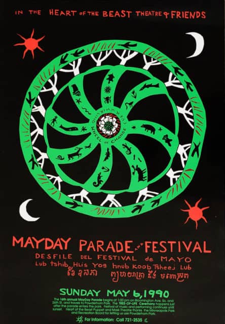 MayDay 1990 poster by Sandy Spieler